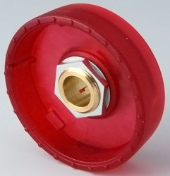 Rotary knob, 8 mm, PC, red, Ø 41 mm, H 14 mm, B8341083