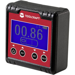 Toolcraft 2182452 Digital Protractor LCD Display 360&#xB0; Angle IP42 Magnets