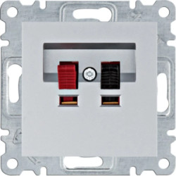 Lumina Gniazdo głośnikowe srebrne WL3312