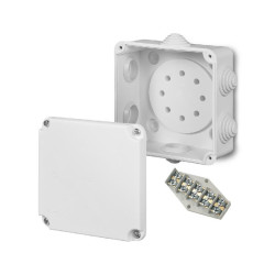 Puszka natynkowa PK-2 hermetyczna IP55 108x108x58 biała wkład 5x4 0221-00 EP-Lux Elektro-Plast