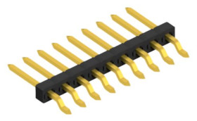 Pin header, 9 pole, pitch 2 mm, straight, black, SLY9SMD0559G