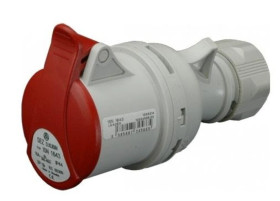 Gniazdo przenośne 5P 16A 400V czerowne IP44 ISN 1653