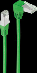 BS08-64073 patch cable, angle-straight, green, 10 m