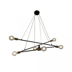 Estrella 6 wisząca czarna Light Prestige