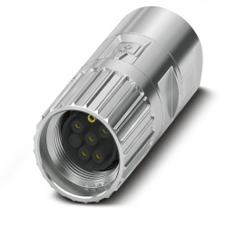 Złącze wielostykowe przemysłowe 6-pinowe M17 Montaż na kablu Gniazdo Phoenix Contact