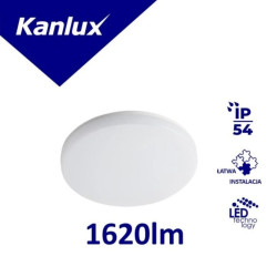 Plafoniera LED VARSO LED 18W-WW-O okrągła Ø 28 1620lm 3000K barwa ciepła IP54 II kl. PZH biały 26440