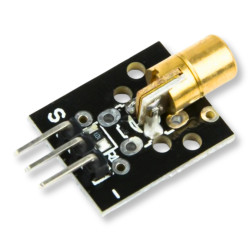 Dioda laserowa KY-008 laser punktowy 650nm 5mW 5V czerwony na płytce PCB