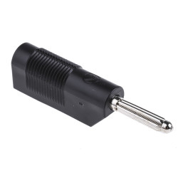 Adapter z wtykiem bananowym Męski Śruba typ Wtyk bananowy Czarny 30A Hirschmann Test & Measurement rozmiar 4 mm