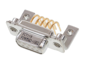 Złącze D-Sub 9-pinowe Żeński Kąt Proste Montaż na panelu raster 2.84mm