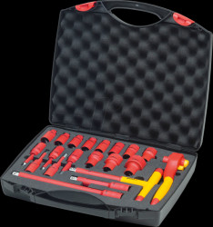 43024 Ratschenschlüssel Set isoliert 1/2", 21-teilig