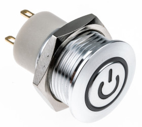 Nasadka przełącznika Zatrzaskowy SPST średnica wycięcia 16mm, montaż panelowy RS PRO