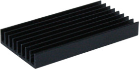 IC heatsink, (L x W x H) 37 x 19 x 4.8 mm, 25.6 K/W, black anodized, 10037012