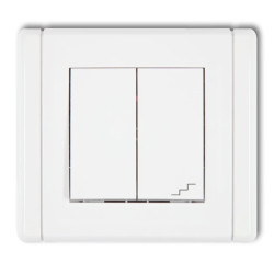 FLEXI Łącznik jednobiegunowy ze schodowym (osobne zasilanie) biały FWP-10.2