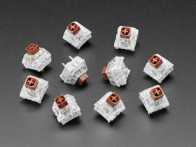 Adafruit Kailh Mechanical Key Switches - Tactile Brown - 10 pack