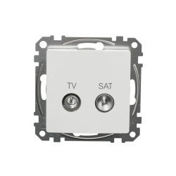 Gniazdo TV/SAT przelotowe (7dB), białe, Sedna Design i Elements SDD111474S