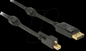 83721 DisplayPort cable, mini DP 1.2 male to DP male, 4K, 1 m