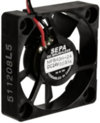 DC axial fan, 24 V, 40 x 40 x 10 mm, 11.3 m³/h, 24 dB, ball bearing, SEPA MFB40H24