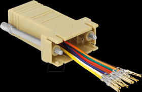 66164 Adapter Sub-D 9 pin female to RJ45 female Assembly Kit grey