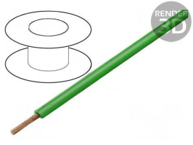 Przewód Silivolt-1V 1x1mm2 linka Cu silikon zielony 1,5kV, cena za 1m, 61.7607-25