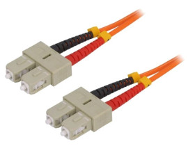 LOG-FP2SC05 Patch cord światłowodowy OM2 SC/UPC,z obu stron 5m LSZH