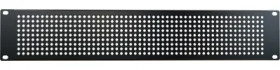 Blind plate, perforated, steel, (W x H x D) 483 x 89 x 13 mm, 2 U, black, PPFS19003BK2