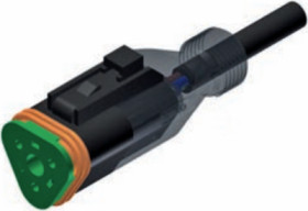 Connection cable, socket, 3 pole, straight to openend, 5m