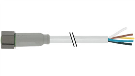 Złącze Okrągłe M8 Żeńskie Proste Z Wolnym Końcem Przewodów 4Pin...