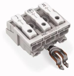 Złączka zasilająca 3-biegunowa bez stopek ze stykiem PE 294-4323 /500szt./