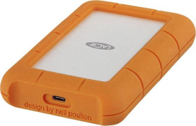 LaCie Rugged Secure 2 TB Zewnętrzny dysk twardy 6,35 cm (2,5'') USB-C® srebrny, pomarańczowy STFR2000403