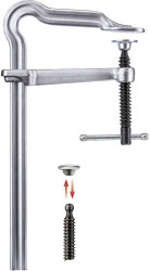 Zacisk śrubowy OMEGA GMZ-K 200/100 Bessey GM20ZK Maksymalna szerokość mocowania:200 mm Posuw:100 mm