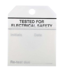 Etykieta z nadrukiem tekst Tested For Electrical Safety 50 szt. RS PRO Węzeł