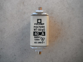 Wkładka topikowa nożowa bezpiecznik WT-00/gG 40A Polamp
