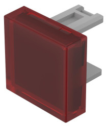 Klosz lampek do przycisku kształt: Kwadratowy Czerwony Lens EAO