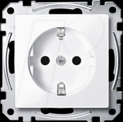 MEG2300-0325 Socket insert - System M, active white, glossy