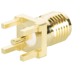 BKL 0409074 SMA Female PCB Mount 180&#xB0; 50 Ohm Gold-plated