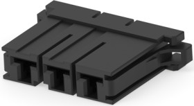 Socket header, 3 pole, pitch 10.16 mm, straight, black, 1-179958-3