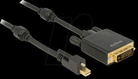 83727 Adapter cable, mini DP 1.2 male to DVI 24+1 male, 3 m
