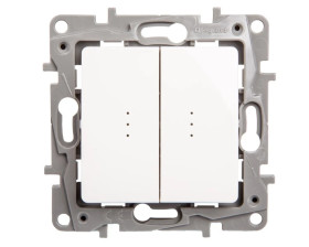 NILOE Łącznik wielofunkcyjny 10AX z podświetleniem biały + 2 LED IP20 664714