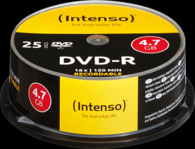 4101154 Intenso DVD-R 4.7 GB, 25-disc cake box