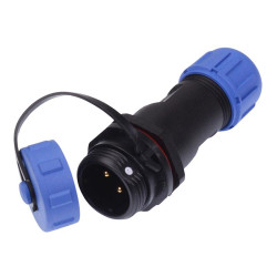 2 Pin Waterproof W13 Male Socket Cable Connector IP68