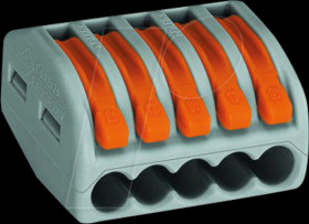 222-415 Connecting socket terminal, 5-way, 0.08 - 4.0 mm²