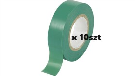 Taśma Izolacyjna Zielona 10M 10-Pak /Opak 10Szt/