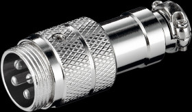 Microphone plug for radio devices, 4-pin