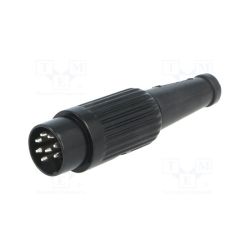 Wtyk DIN 8p 270st. na kabel metal / 611-0800