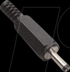 072603 DC power plug, Øi = 2.5 mm, Øa = 5 mm, shaft: 9.5 mm