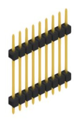 Pin header, 9 pole, pitch 2.54 mm, straight, black, SL51979G