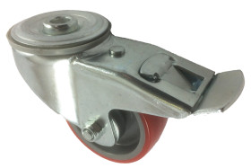 Koło samonastawne średnica kabla 80mm Płyta RS PRO 130kg wysokość całkowita 104mm