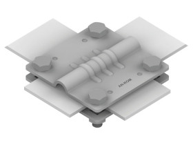 Złącze krzyżowe /duże/ B=50mm 2 płytki-4xM8 /OG/ AN-03A/OG/-1 A191140 AN-KOM