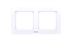 Impresja Ramka Podwójna Do Łączników Ip44 Biała Rh-2Y/00