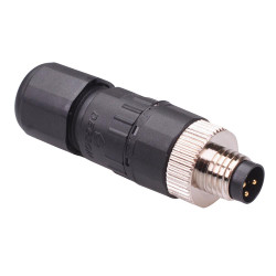 3 Way M8 Male Industrial Circular Connector IP67 3A